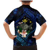 Hawaii Turtle Plumeria Flower Fanciful Family Matching Mermaid Dress and Hawaiian Shirt