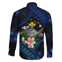 Hawaii Turtle Plumeria Flower Fanciful Family Matching Off The Shoulder Long Sleeve Dress and Hawaiian Shirt LT03 - Polynesian Pride