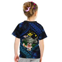 Hawaii Turtle Plumeria Flower Fanciful Kid T Shirt
