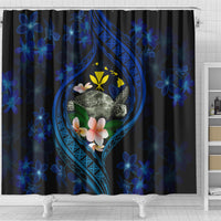 Hawaii Turtle Plumeria Flower Fanciful Shower Curtain