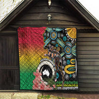 Vanuatu and Australia Together Quilt Kangaroo with Pig Tusk Indigenous Pattern LT03 - Polynesian Pride