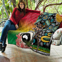 Vanuatu and Australia Together Quilt Kangaroo with Pig Tusk Indigenous Pattern LT03 - Polynesian Pride