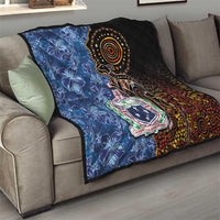 Samoa and Australia Together Quilt Kangaroo and Tribal Hibiscus Aboriginal Pattern LT03 - Polynesian Pride