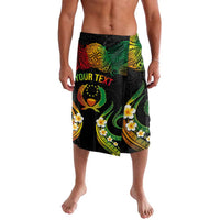 Personalised Pohnpei Independence Day Lavalava Polynesian Tattoo and Plumeria Reggae Color
