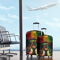 Personalised Pohnpei Independence Day Luggage Cover Polynesian Tattoo and Plumeria Reggae Color LT03 - Polynesian Pride