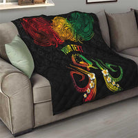Personalised Pohnpei Independence Day Quilt Polynesian Tattoo and Plumeria Reggae Color LT03 - Polynesian Pride