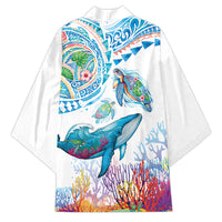 Hawaiian Turtles and Whales Kimono Polynesian Tropical Tattoo Ocean Style