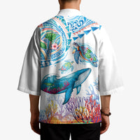 Hawaiian Turtles and Whales Kimono Polynesian Tropical Tattoo Ocean Style