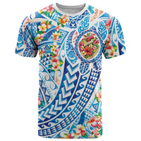 Hawaiian Turtle and Lei T Shirt Tribal Kakau and Tropical Plants Human Heart