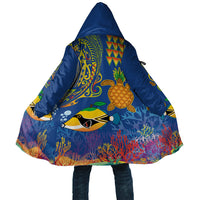 Hawaii Ocean Cloak Pineapple Turtle and Mango Reef Triggerfish and Kakau Tattoo