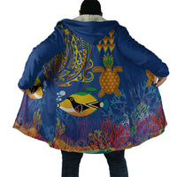 Hawaii Ocean Cloak Pineapple Turtle and Mango Reef Triggerfish and Kakau Tattoo