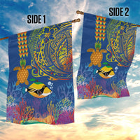Hawaii Ocean Garden Flag Pineapple Turtle and Mango Reef Triggerfish and Kakau Tattoo