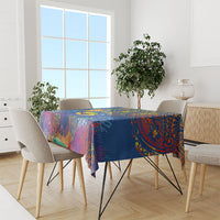 Hawaii Ocean Tablecloth Pineapple Turtle and Mango Reef Triggerfish and Kakau Tattoo