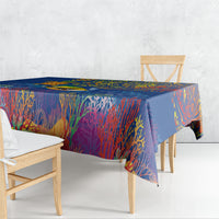 Hawaii Ocean Tablecloth Pineapple Turtle and Mango Reef Triggerfish and Kakau Tattoo