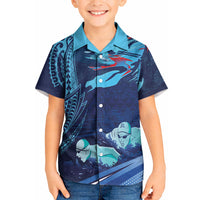 Personalized Hawaii Swimming Kid Hawaiian Shirt Tribal Sporty Style