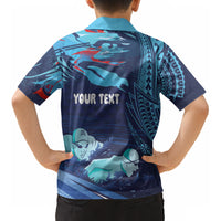 Personalized Hawaii Swimming Kid Hawaiian Shirt Tribal Sporty Style