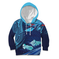 Personalized Hawaii Swimming Kid Hoodie Tribal Sporty Style