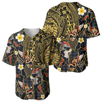 Hawaiian and Japanese Baseball Jersey Polynesian Tattoo with Japanese Culture Kintsugi Style
