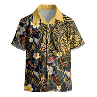 Hawaiian and Japanese Kid Hawaiian Shirt Polynesian Tattoo with Japanese Culture Kintsugi Style