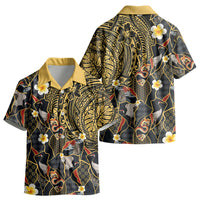 Hawaiian and Japanese Kid Hawaiian Shirt Polynesian Tattoo with Japanese Culture Kintsugi Style