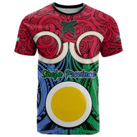 Personalised Vanuatu Shefa Province T Shirt Pig Tusk Mix Maori Pattern and Namele Leaf LT03 Red - Polynesian Pride