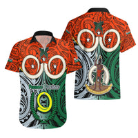 Vanuatu Penama Province Hawaiian Shirt Pig Tusk Mix Maori Pattern and Namele Leaf LT03 - Polynesian Pride