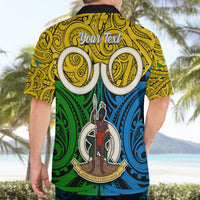 Personalised Vanuatu Malampa Province Hawaiian Shirt Pig Tusk Mix Maori Pattern and Namele Leaf LT03 - Polynesian Pride