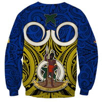 Vanuatu Torba Province Sweatshirt Pig Tusk Mix Maori Pattern and Namele Leaf LT03 - Polynesian Pride