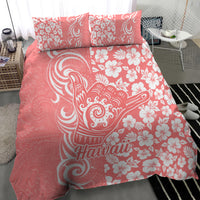 Hawaii Kauai Island Bedding Set Hibiscus Pattern Seamless Tribal Simple Pink Pastel LT03 - Polynesian Pride