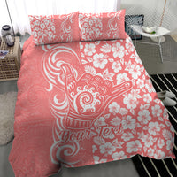 Custom Hawaii Kauai Island Bedding Set Hibiscus Pattern Seamless Tribal Simple Pink Pastel LT03 - Polynesian Pride