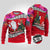 Wallis and Futuna Christmas Ugly Christmas Sweater Santa Claus Holding Coat of Arms Polynesian Xmas Style LT03 Red - Polynesian Pride