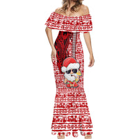 Mele Kalikimaka Hawaii Christmas Mermaid Dress Santa Claus Kakau Tribal Mix Polynesia Tattoo LT03 - Polynesian Pride