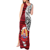 French Polynesia Christmas Tank Maxi Dress Santa Hold Seal with Polynesian Tribal Tattoo LT03 - Polynesian Pride