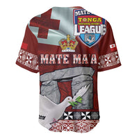 Mate Ma'a Tonga Baseball Jersey Haamonga a Maui and White Dove - Tongan Kupesi Ngatu LT03 - Polynesian Pride