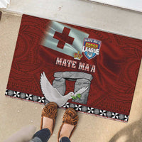 Mate Ma'a Tonga Rubber Doormat Haʻamonga ʻa Maui and White Dove - Tongan Kupesi Ngatu