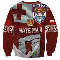 Mate Ma'a Tonga Sweatshirt Haʻamonga ʻa Maui and White Dove - Tongan Kupesi Ngatu