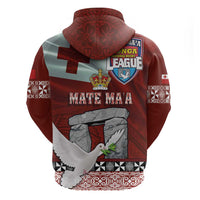 Mate Ma'a Tonga Zip Hoodie Haamonga a Maui and White Dove - Tongan Kupesi Ngatu LT03 - Polynesian Pride