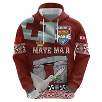 Mate Ma'a Tonga Zip Hoodie Haamonga a Maui and White Dove - Tongan Kupesi Ngatu LT03 - Polynesian Pride