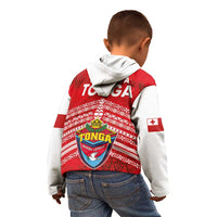 Mate Ma'a Tonga Kid Hoodie Douple White Dove and Kupesi Ngatu Art Tattoo