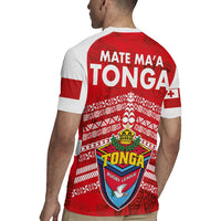 Mate Ma'a Tonga Rugby Jersey Douple White Dove and Kupesi Ngatu Art Tattoo