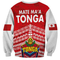 Mate Ma'a Tonga Sweatshirt Douple White Dove and Kupesi Ngatu Art Tattoo