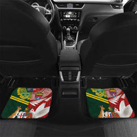 Custom Mate Ma'a Tonga and Australia Kangaroo Car Mats Nation Seal with Mascot Aboriginal and Tongan Kupesi Ngatu Art