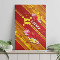 Rotuma Island Canvas Wall Art Fijian Tapa with Polynesian Art and Hibiscus