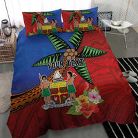 Personalised Fiji and Rotuma Together Bedding Set Fjian Masi and Pacific Pattern Mix Culture