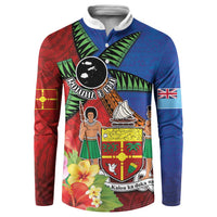 Personalised Fiji and Rotuma Together Button Sweatshirt Fjian Masi and Pacific Pattern Mix Culture