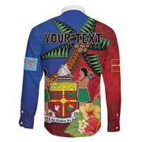 Personalised Fiji and Rotuma Together Family Matching Mermaid Dress and Hawaiian Shirt Fjian Masi and Pacific Pattern Mix Culture