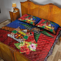 Personalised Fiji and Rotuma Together Quilt Bed Set Fjian Masi and Pacific Pattern Mix Culture