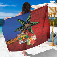 Personalised Fiji and Rotuma Together Sarong Fjian Masi and Pacific Pattern Mix Culture