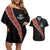 Custom New Zealand Rugby Couples Matching Off Shoulder Short Dress and Hawaiian Shirt Maori and Silver Fern Half Style