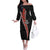 Custom New Zealand Rugby Off The Shoulder Long Sleeve Dress Maori and Silver Fern Half Style